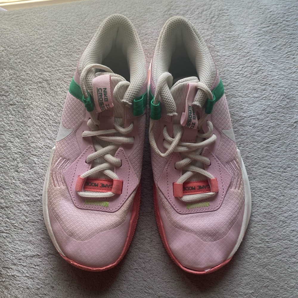 Nike kids Pink and Green Athletic Sneakers